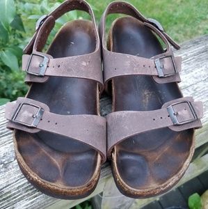 Birkenstock Birko-Flor Sandals Brown Leather